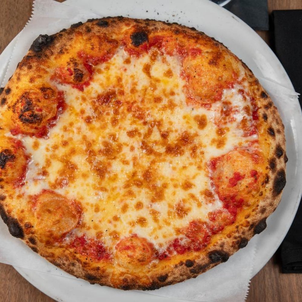 Cheese Pizza Top View.