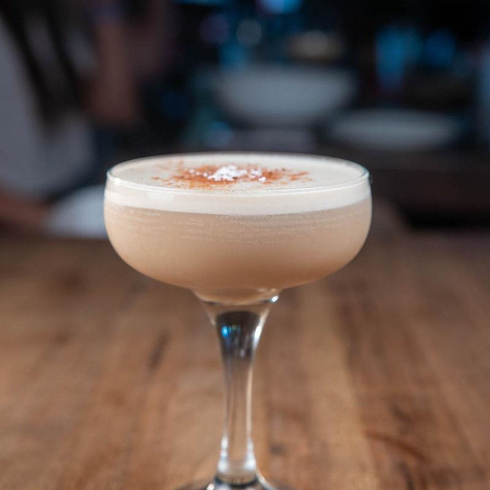 Espresso Martini Cocktail On A Table.