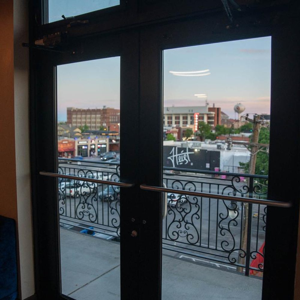 Glass Terrace Door Overlooking The Area.