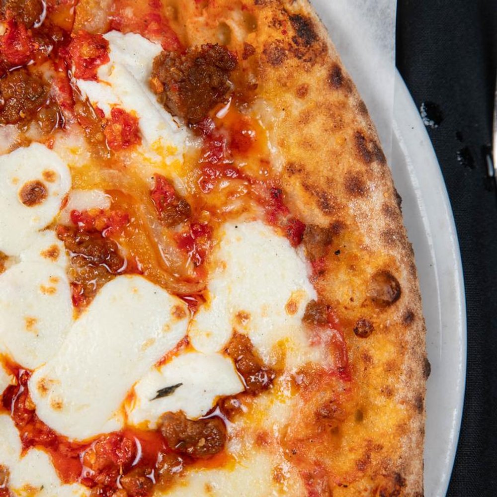 Ricotta Be Kiddin Me Pizza Close Up.